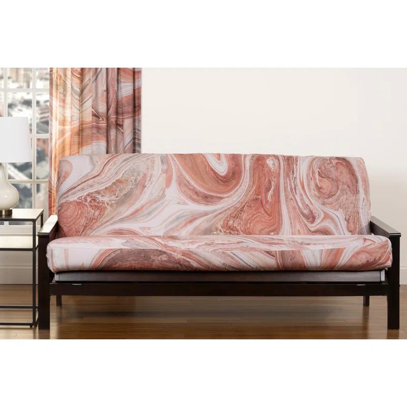 THE ART OF MARBLING Polyester Box Cushion Futon Slipcover