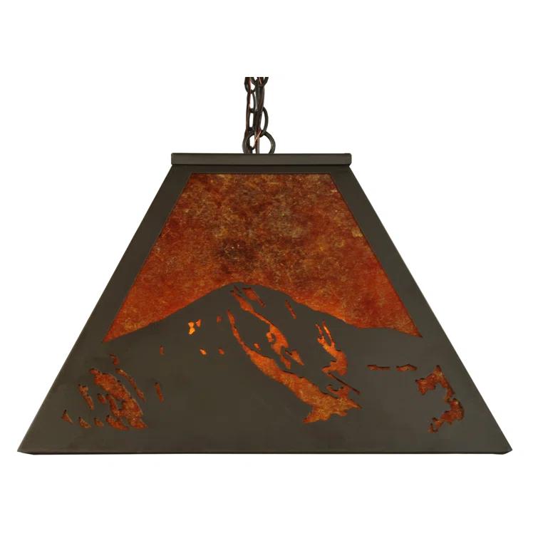 Meyda Lighting Rustic Lodge 9 - Light Antique Bronze Pool Table Lights Pendant