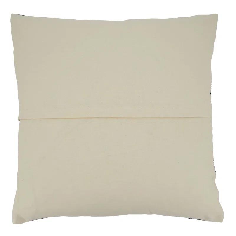 Saro Ginevra Collection Striped Cotton Blend Throw Pillow