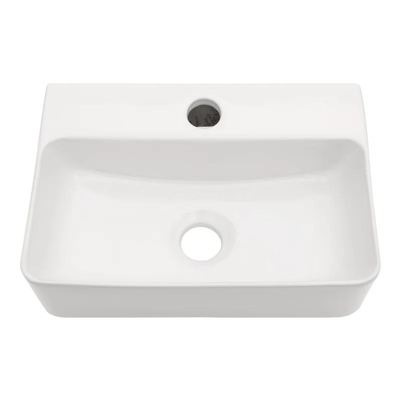 APRESSHUI AH-BS1410LGP APRESSHUI 10'' Ceramic Rectangular Bathroom Sink