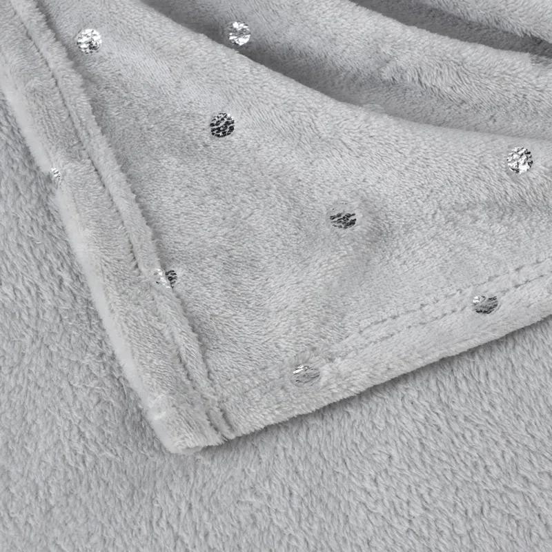 Superior Superior Polka Dots or Solid Fleece Plush Blanket Medium Weight Fluffy Soft Decorative Bedding