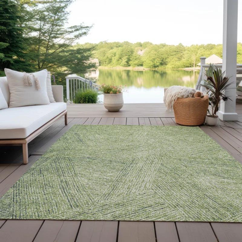 Machine Washable Indoor/Outdoor Chayden ACN991 Aloe Rug