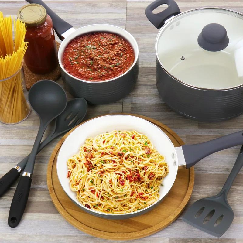 Oster 8 Piece Aluminum Non Stick Cookware Set