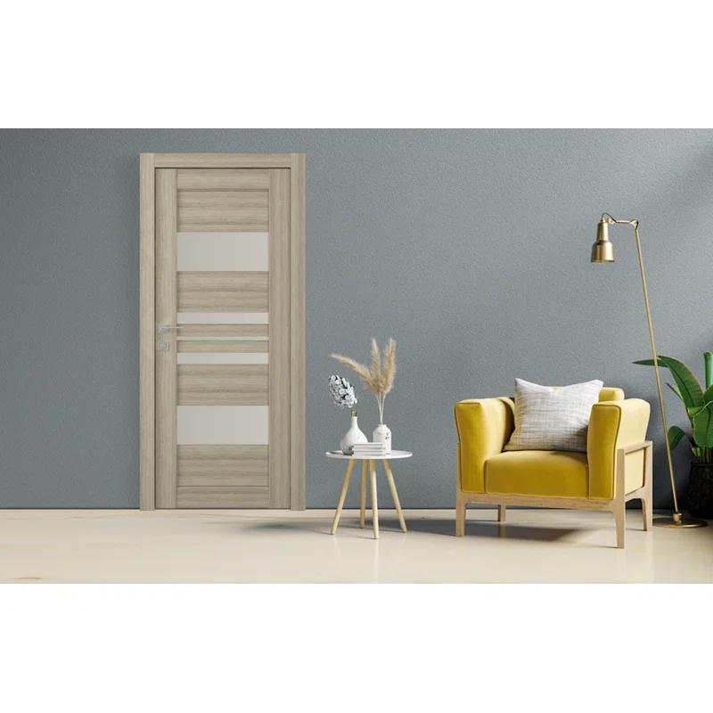 Belldinni Romi DIY-friendly Solid Manufactured Wood and Glass Prefinished Standard Single Prehung Door