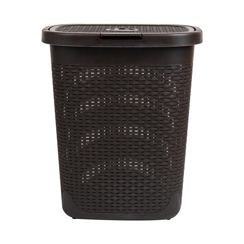 Mind Reader Mind Reader 50L Slim Laundry Hamper, Clothes Basket, Lid, Plastic