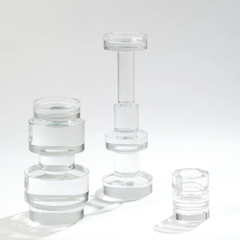 Global Views Brilliant Round Pillar Holder-Sm