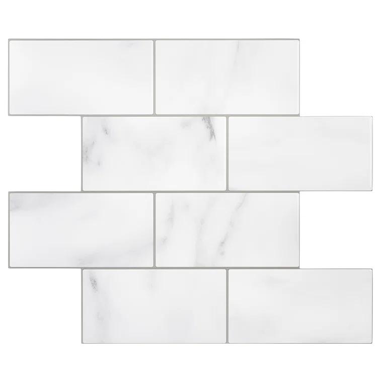 Avant Decor 3'' W x 5'' L Polyvinyl Chloride (PVC) Peel and Stick Subway Tile