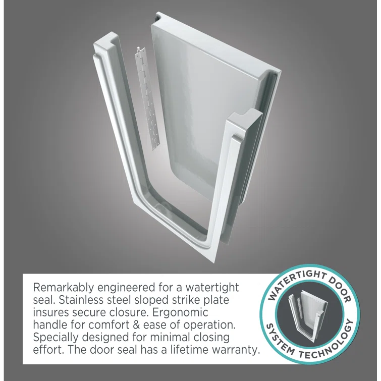 Safety Tubs 48'' x 29.75'' Walk-in Soaking Fiberglass Bathtub with Faucet SSA4828LS-WH