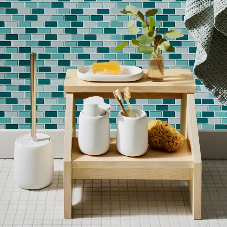 WS Tiles® Swimming Pool Series 1" x 2" Straight Edge Glass Mosaic Tile