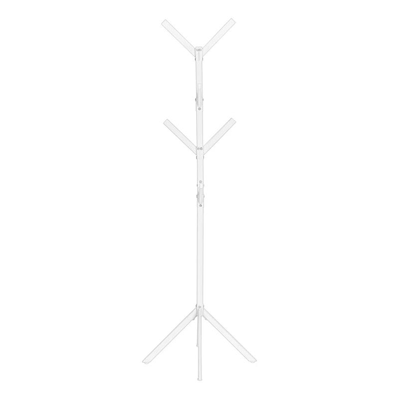 Ebern Designs Coat Rack, Hall Tree, Free Standing, 8 Hooks, Entryway, Bedroom, Metal, Contemporary, Modern
