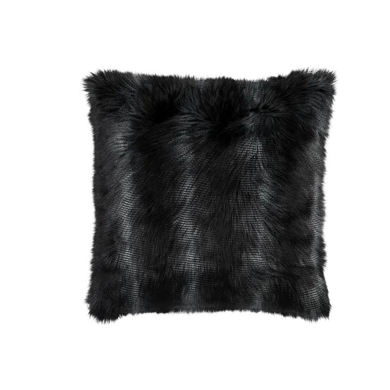 Lili Alessandra Faux Fur Feather Throw Pillow