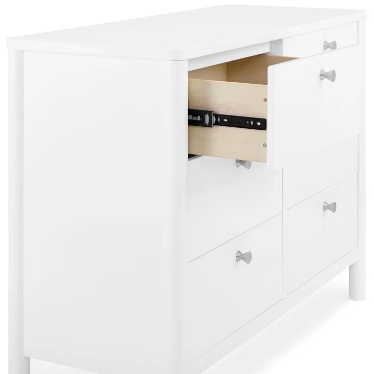 Delta Children Delta Children Brooks 6 Drawer Dresser With Interlocking Drawers (Includes 3 Sets Of Knobs – Choose From Natural, Brushed Nickel & Melted Bronze), Bianca