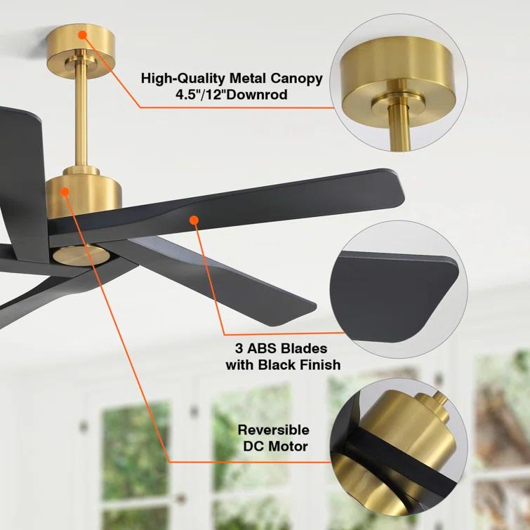 Wade Logan® 5-ABS Blades Indoor Ceiling Fan without Light