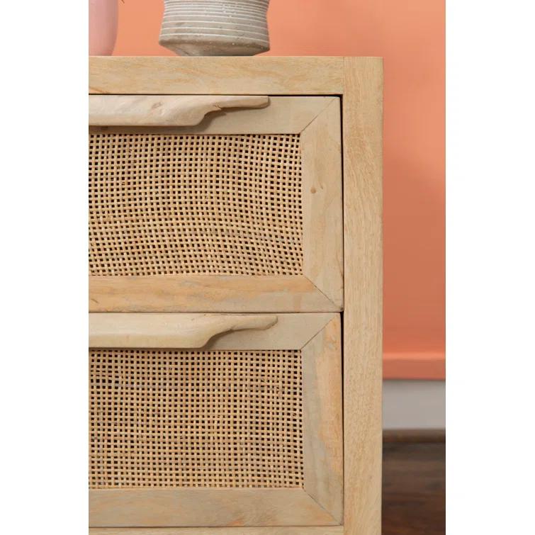 Leanne 2 - Drawer Cane Front Nightstand