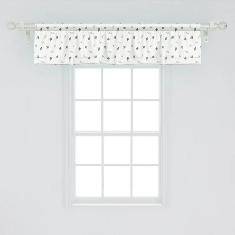 Ambesonne Ambesonne Green Valance Pack of 2 Modern and Minimalistic Green