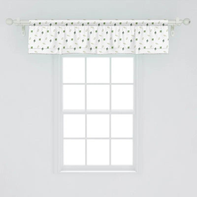 Ambesonne Ambesonne Green Valance Pack of 2 Modern and Minimalistic Green