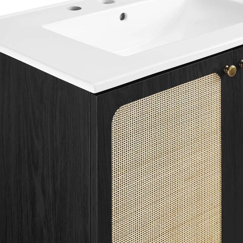 Modway Modway Chaucer 30'' Single Bathroom Vanity with Wood Top