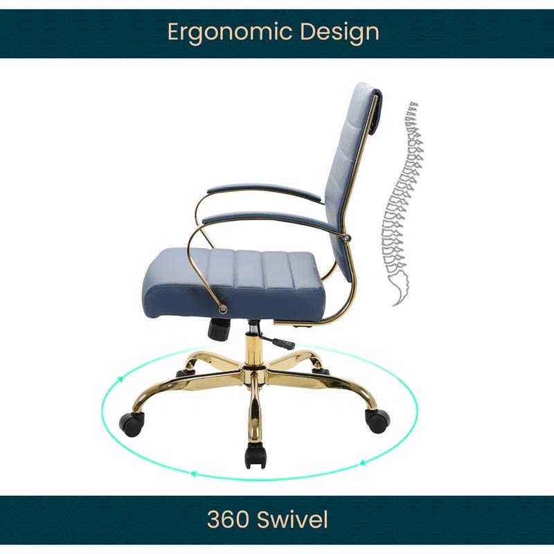 Everly Quinn Naudain Leather Office Conference Chair Modern Executive Meeting Room Chairs