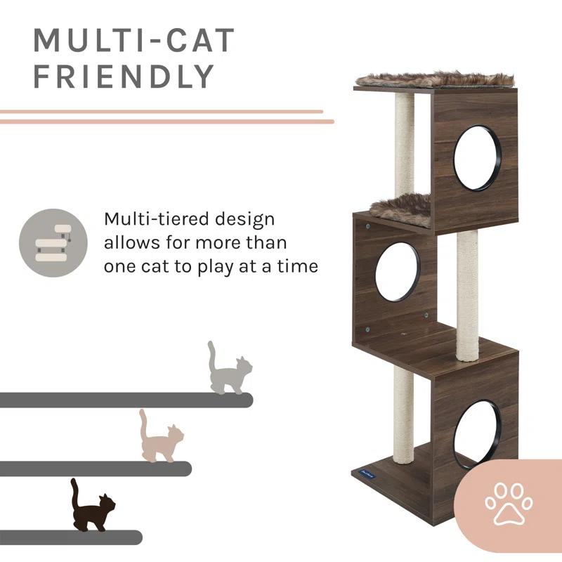 Sam's Pets Sheree Cat Tree 50" modern and easy clean
