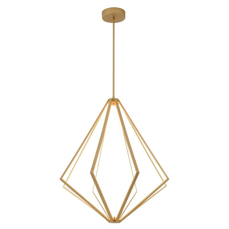 8-Light LED Gold Diamond LED Chandelier With Silicone Diffusers