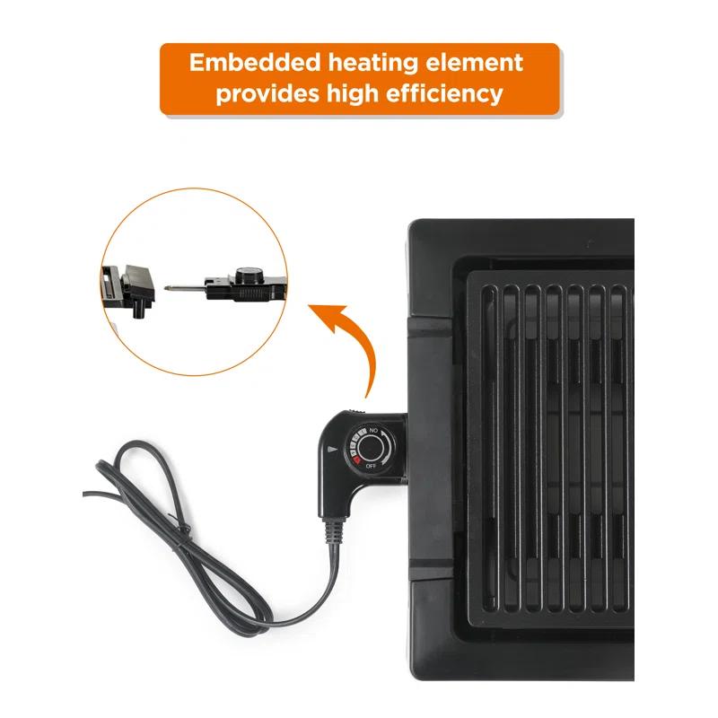 Commercial Chef COMMERCIAL CHEF Indoor Grill for Countertop Electric Grill with Adjustable Temperature Control