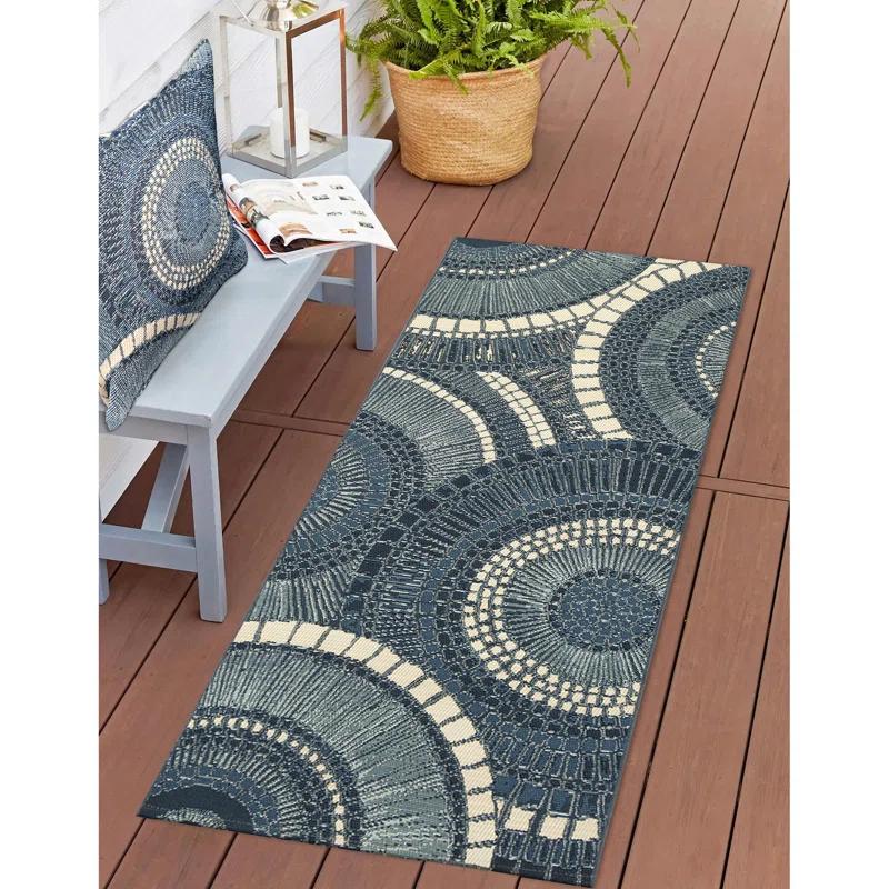 Liora Manne Marina Circles Indoor/Outdoor Pillow 18" X 18"