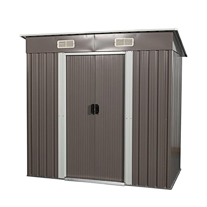 wendeway 6Ft X 4Ft Outdoor Metal Storage Shed
