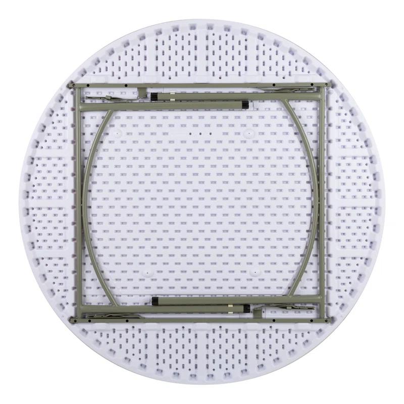 Norwood Commercial Furniture Round Blow-Molded Plastic Indoor/Outdoor Folding Training Table