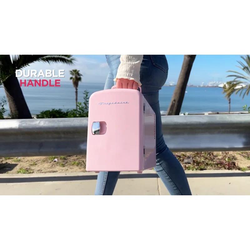 Frigidaire Retro Mini Fridge Cooler, Holds Up to 9 Cans, Portable Fridge for Car, Office, Bedroom, Dorm Room