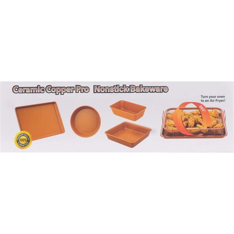 Gourmet Edge Gourmet Edge - 6pc Copper Ceramic Nonstick Bakeware Set