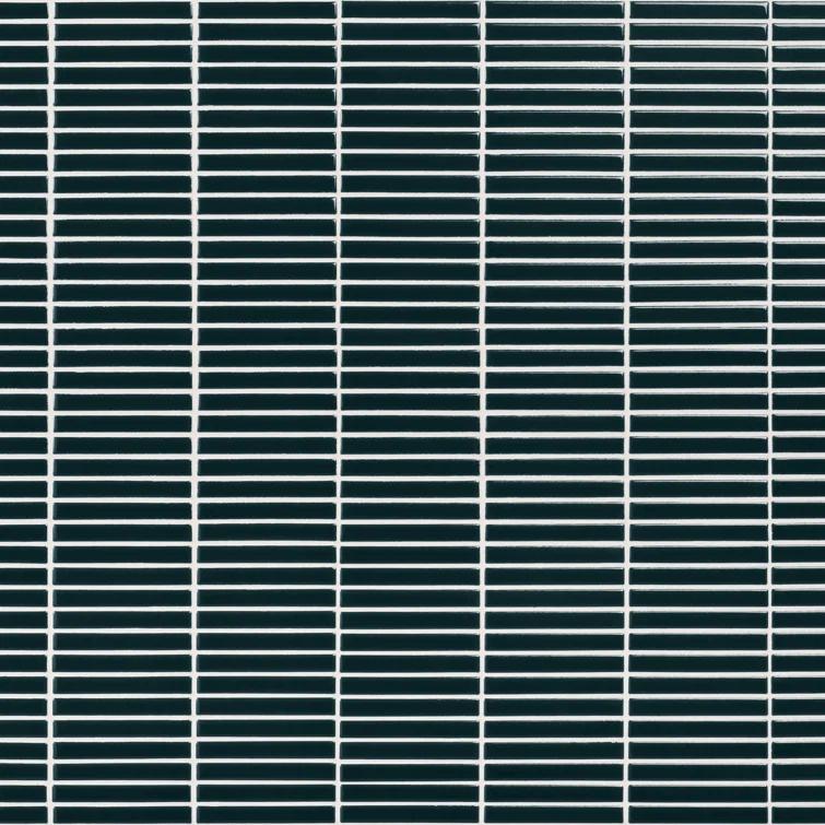 Monogram Stacked 11.19 In. X 11.9 In. Glossy Porcelain Mosaic Floor And Wall Tile (0.92 Sq. Ft. / Each)