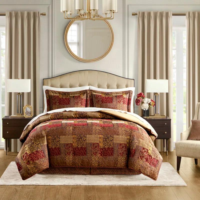 Croscill Croscill Galleria 4 Piece Chenille Jacquard Comforter Set