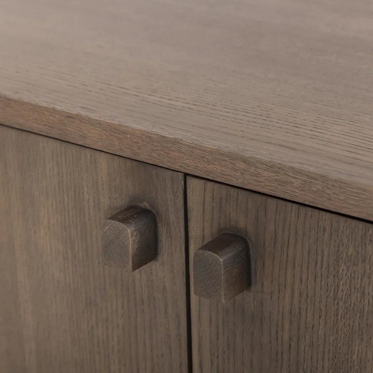 Malmo 94'' Aged Natural Oak Midcentury Sideboard