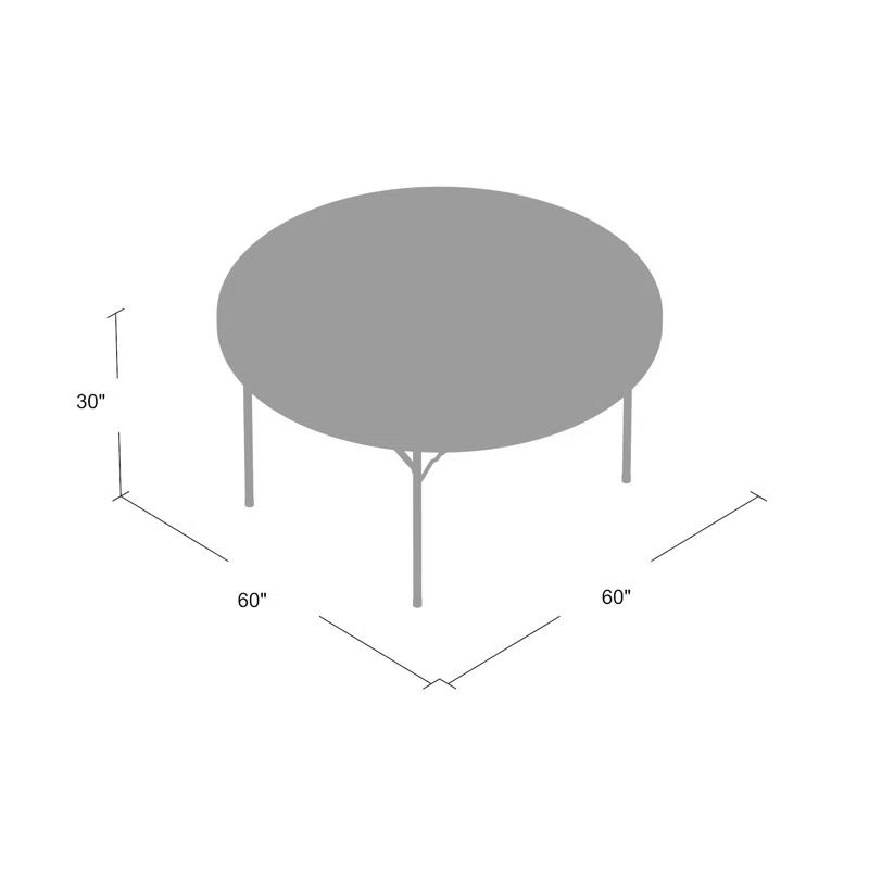 National Public Seating 60'' Circular Portable Banquet Table