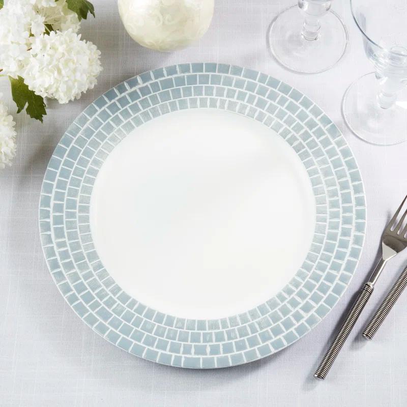 Saro Decorative Tile Edged Charger Plate (Set of 4) (Set of 4)