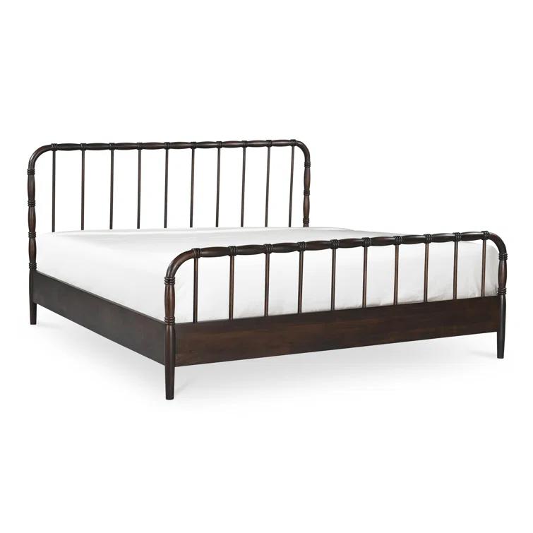Wallis Platform Bed - Dark Brown / King