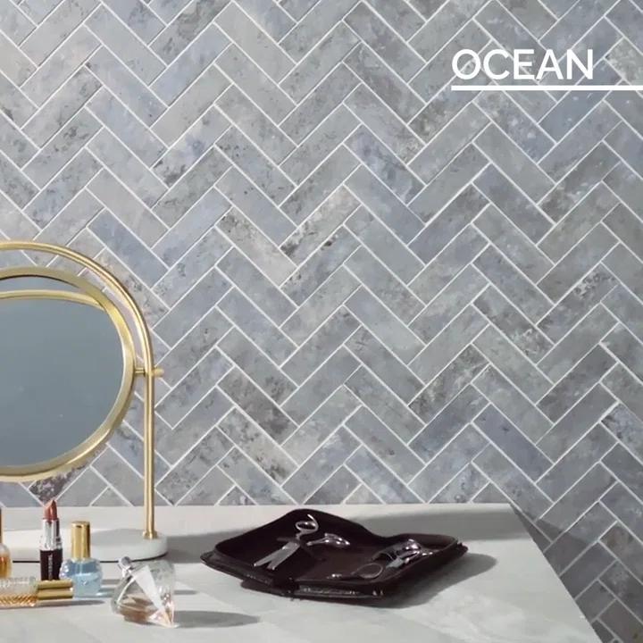 Mantis 10.03 in. x 10.62 in. Herringbone Matte Porcelain Floor & Wall Mosaic Tile (0.75 Sq.Ft./Each)