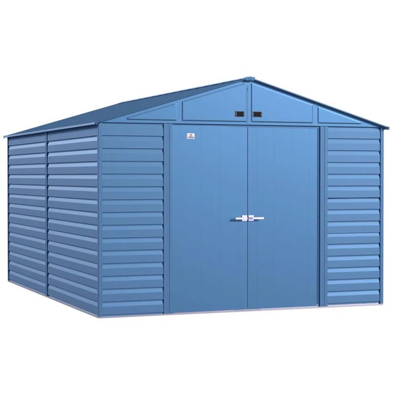 10 ft. W x 14 ft. D Steel Horizontal Storage Shed