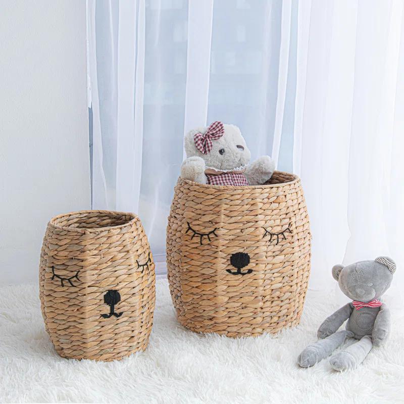 Baum Set Of Two Round Bear Baskets