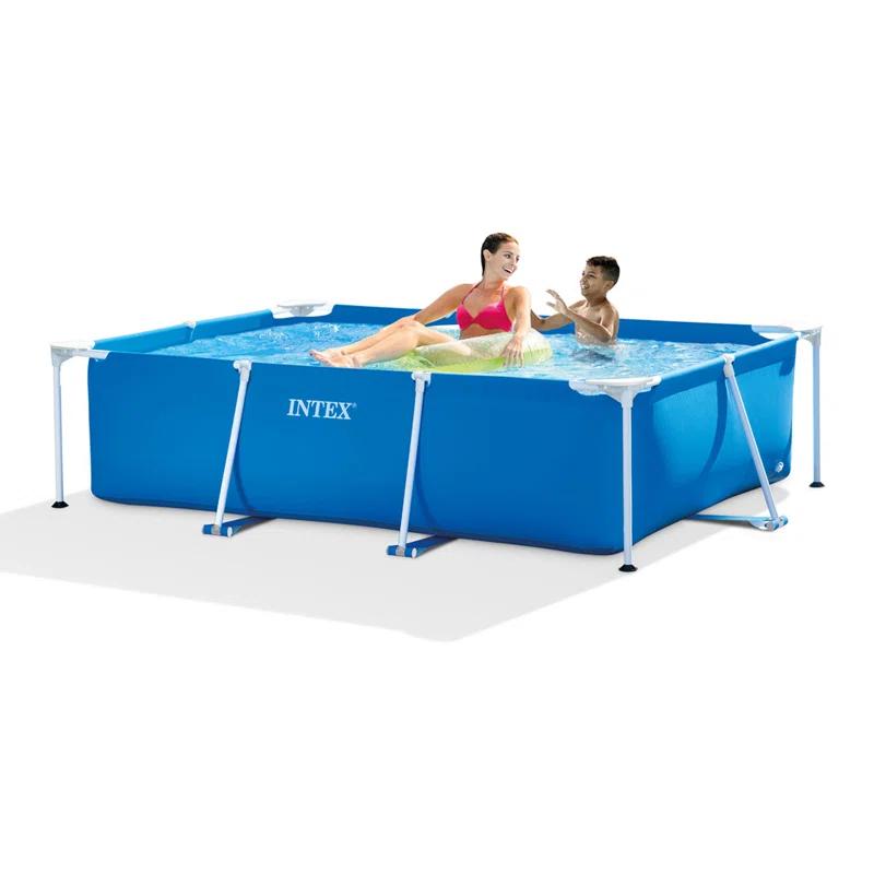 Intex New Intex Rectangular Frame Above Ground Swimming Pool & Reviews | Wayfair