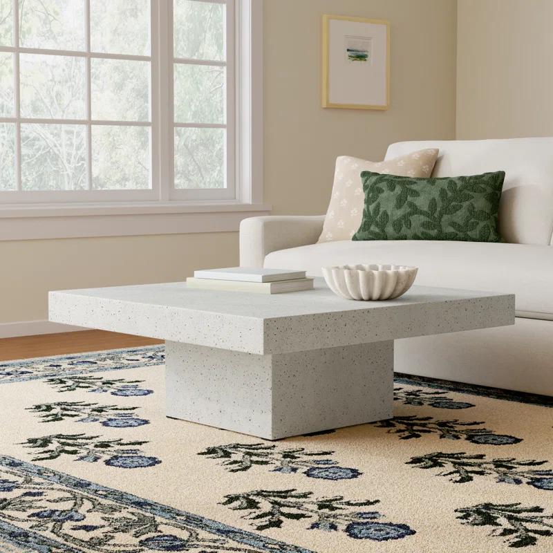 Kareen Concrete Pedestal Coffee Table