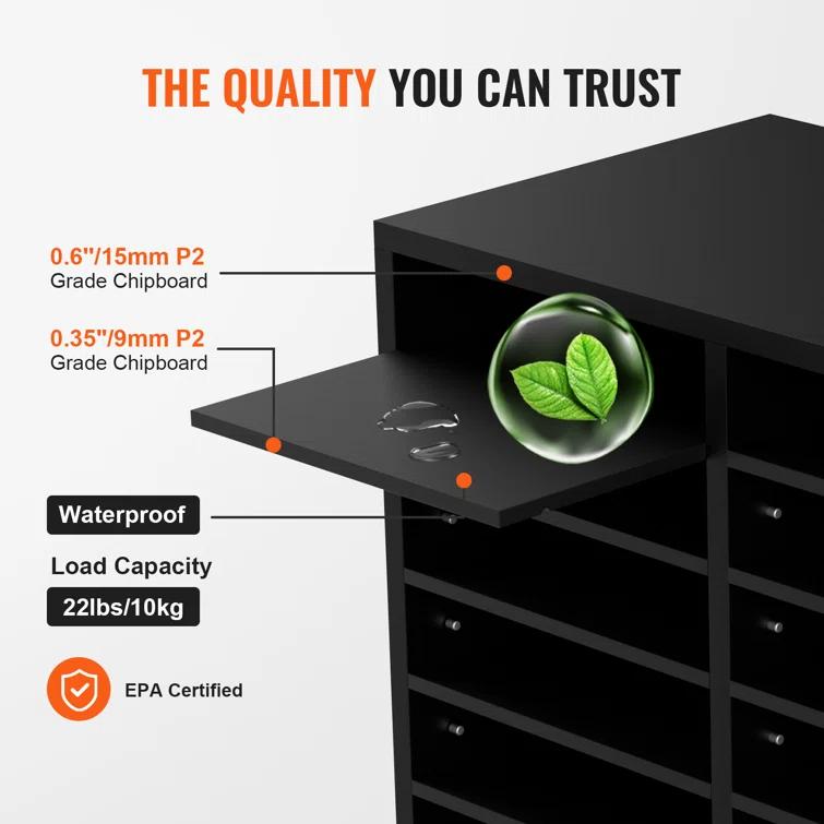 VEVOR VEVOR Manufactured Wood 12 Compartment Mailroom Table Accessory