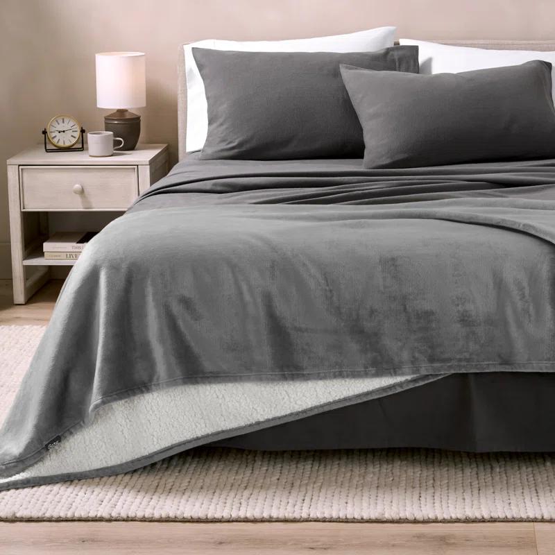 Bare Home Sherpa Fleece Blanket