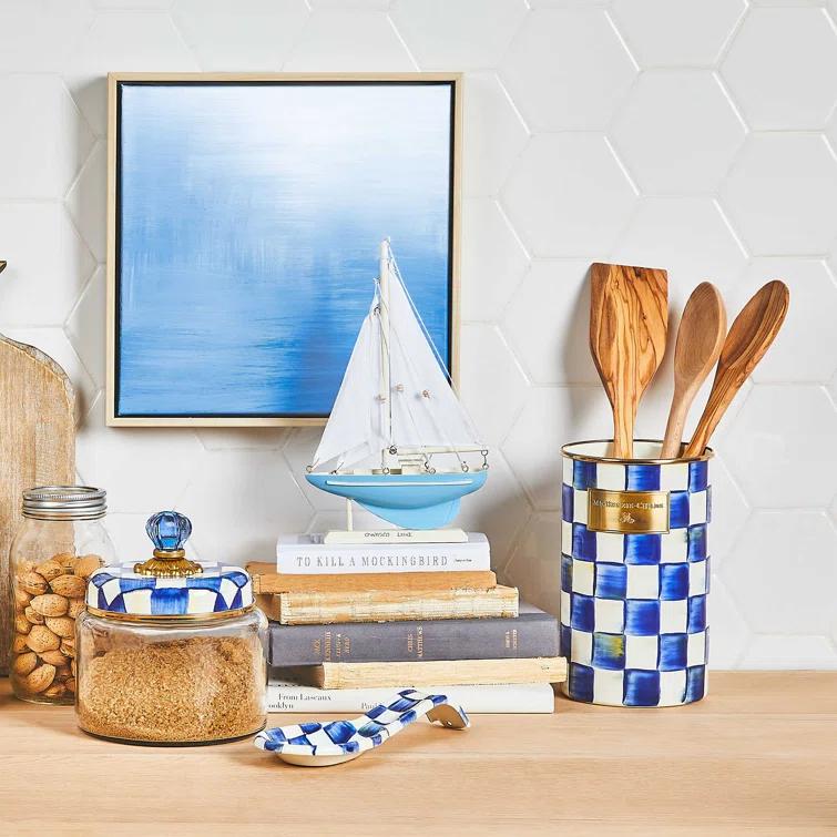 MacKenzie-Childs Check Utensil Crock