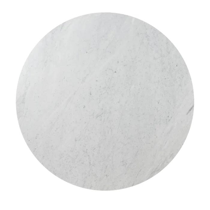 Voss Round Coffee Table - Natural and White Marble