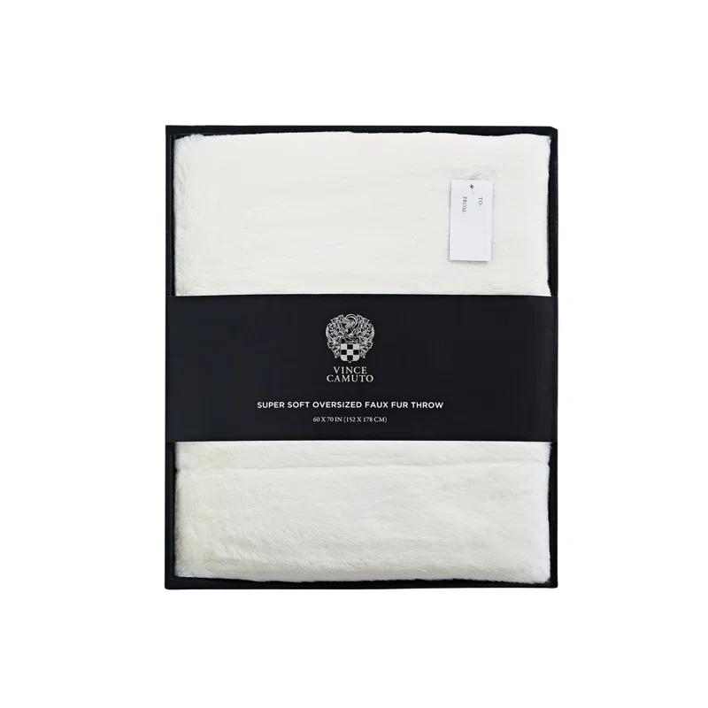 Vince Camuto Vince Camuto Faux Rabbit Fur Gift Boxed Throw