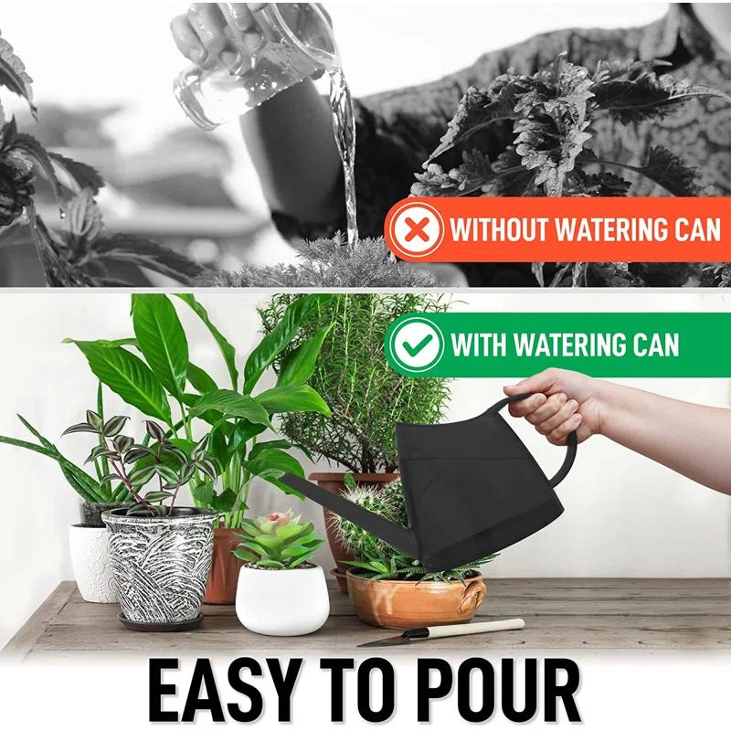 Zulay Kitchen Zulay Home Watering Can for Indoor Plants, Translucent Small Watering Cans, Long Spout Water Can for Outdoor, 1/3 Gallon 1.4L 47oz