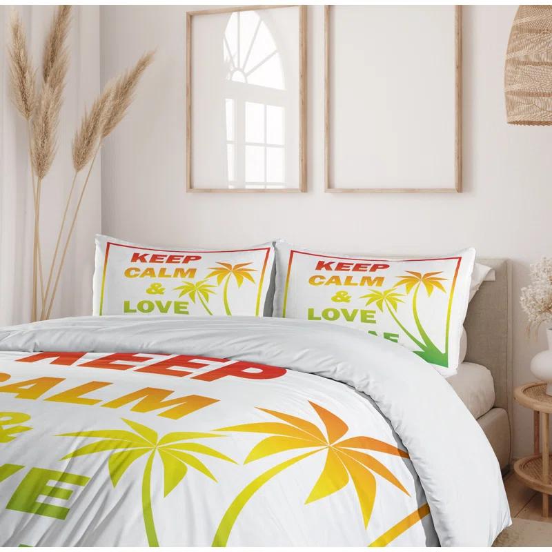 Ambesonne Rasta Modern & Contemporary Duvet Cover Set