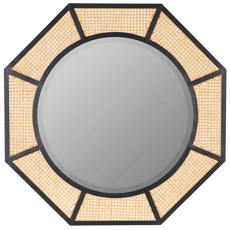 Harley Cane Octagon Wall Mirror - 35"