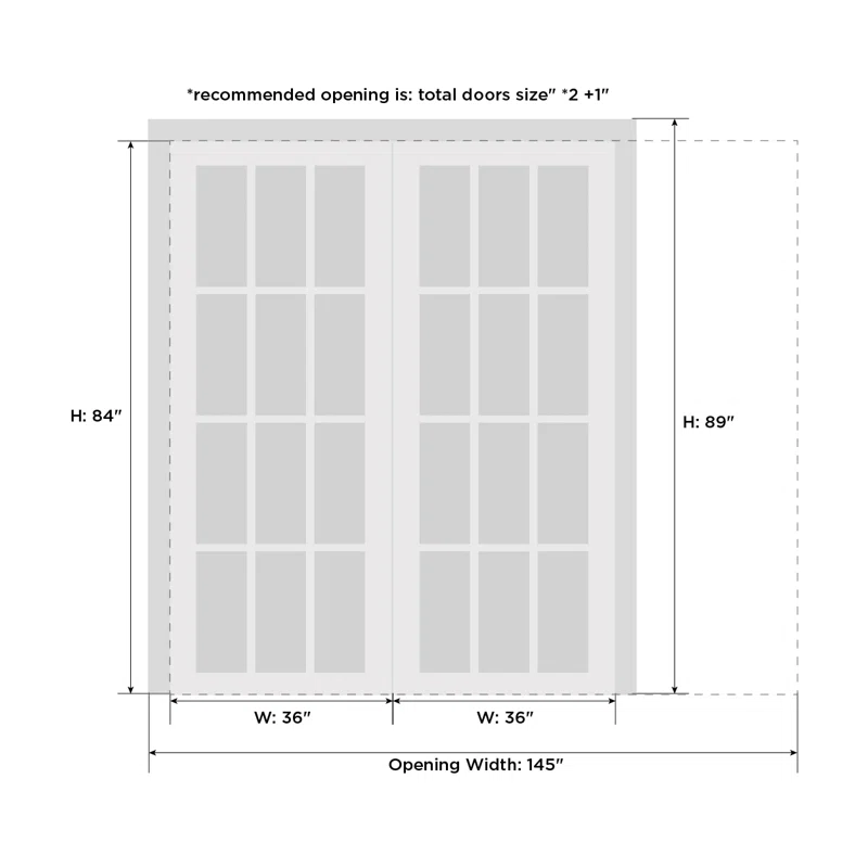 SARTODOORS Lucia Frosted Glass Sliding Closet Doors